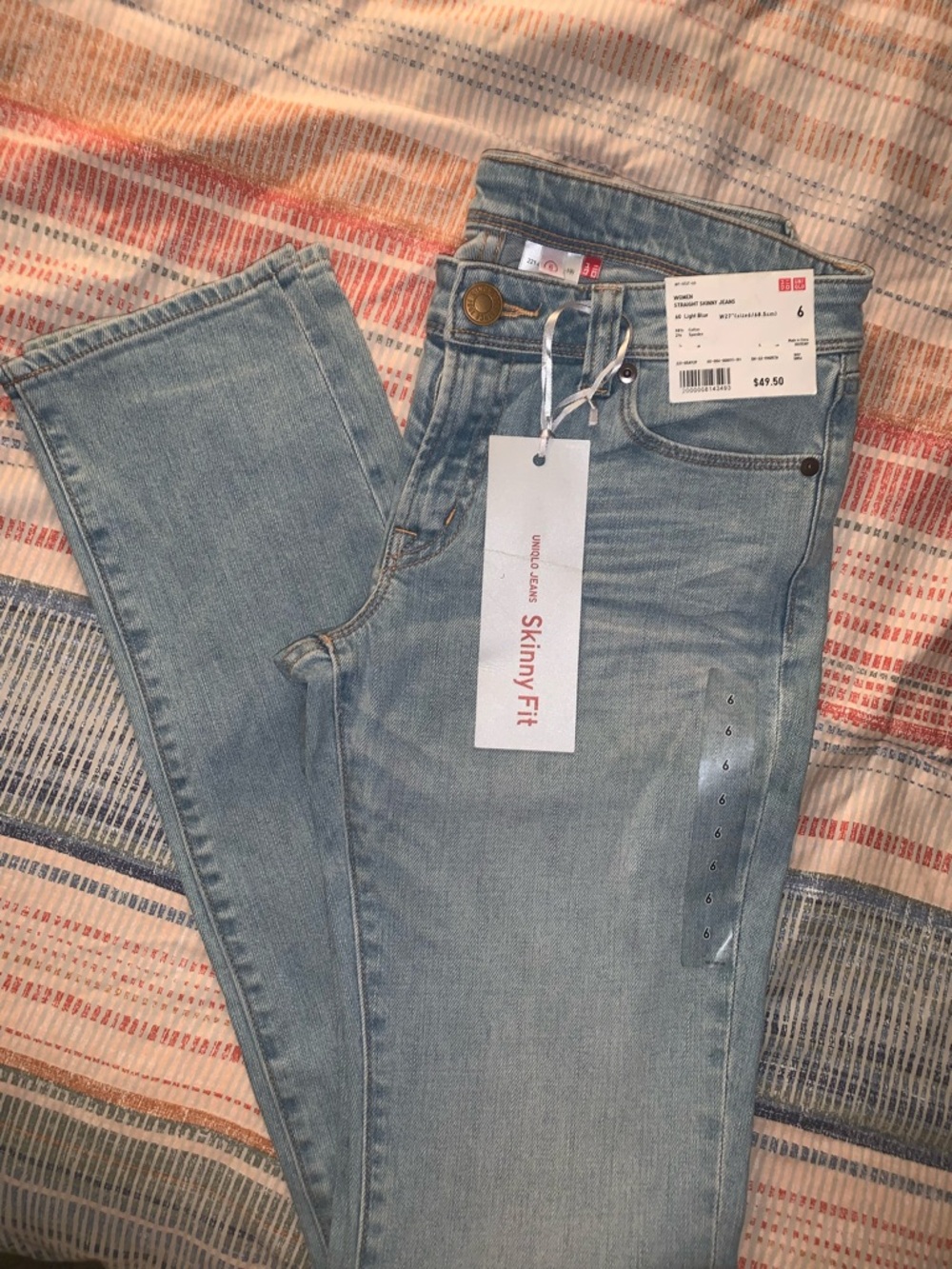 Uniqlo Light Blue Skinny Fit Jeans NEW with Tags